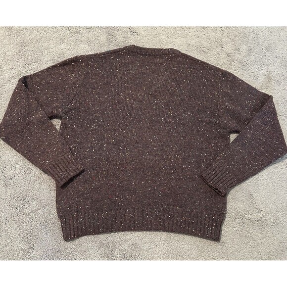 Vintage McGregor Sweater 80’s Purple Red Marled L V-Neck Wool Diamond Grandpa - Picture 4 of 6